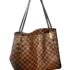 Louis Vuitton DAMIER EBENE MARY LEBONE PM Brown Checkered Tote